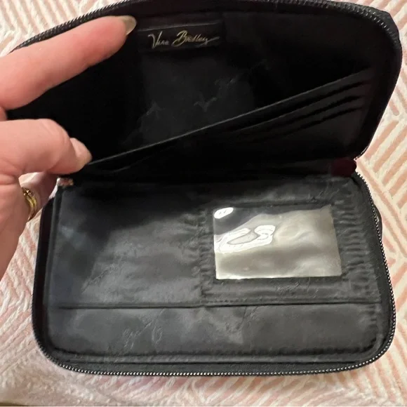 Vera Bradley Black Paisley Quilted Wallet - Picture 6 of 7